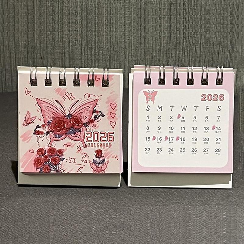 2026 Desk Calendar Yearly Monthly Daily Planner Cute Coil Calendar Yearly Schedule Organizer To Do List Home Office Supplies