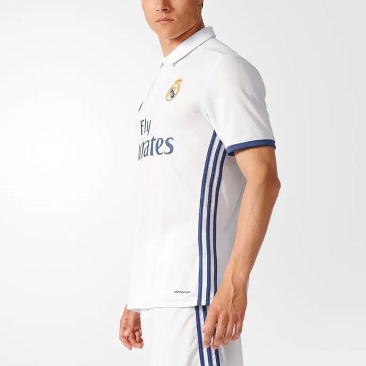 Adidas Real Madrid 2016-2017 Home Fan Edition Jersey With Letter Logo Stripes Men Jersey White S94992