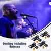 Yeshone 4 Pieces Mic Clips for Stands with 4 Adjustable Adapters Microphone Holder Wireless Mic Holder Clamp with 5/8 Inch Male To 3/8 Inch Female