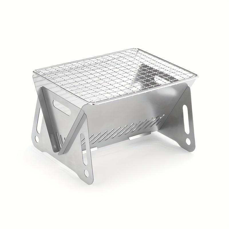 

Мини-складной угольный гриль из нержавеющей стали, портативный гриль для кемпинга и пикников, устойчив к высоким температурам, легко перемещать