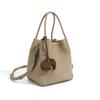 2025 New Top Layer Cowhide Vegetable Basket Bag Texture Versatile Simple Crossbody Bag Commuter Shoulder Bucket Bag