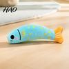 Catnip Filled Fish Pillow Cat Toy, Squeaky Linen Chew Stuffed Toy Kitten Kicker for Indoor Cats Biting Kicking Boredom Relief Natural Supplies