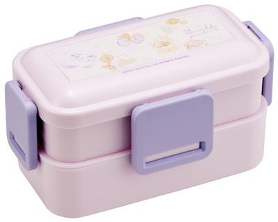 Skater Bento para Soft Feito em Sumikko Gurashi Omajinai PFLW4AG Caixa, 2-Andares, 600ml, Mulheres, Antibacteriano, Enchimento, Tampa em Forma de Cúpula, Japão, (Charme)