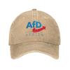 Berretto da Baseball Lavato con Logo AfD Berlin Cappellino Trucker Casual Estivo Uomo Donna Caccia Campeggio Protezione Solare Berretto Snapback