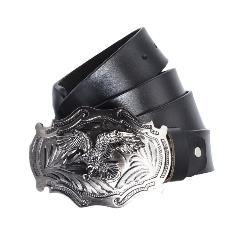 Men's Retro Punk Eagle Buckle Belt - Trendy Alloy Design