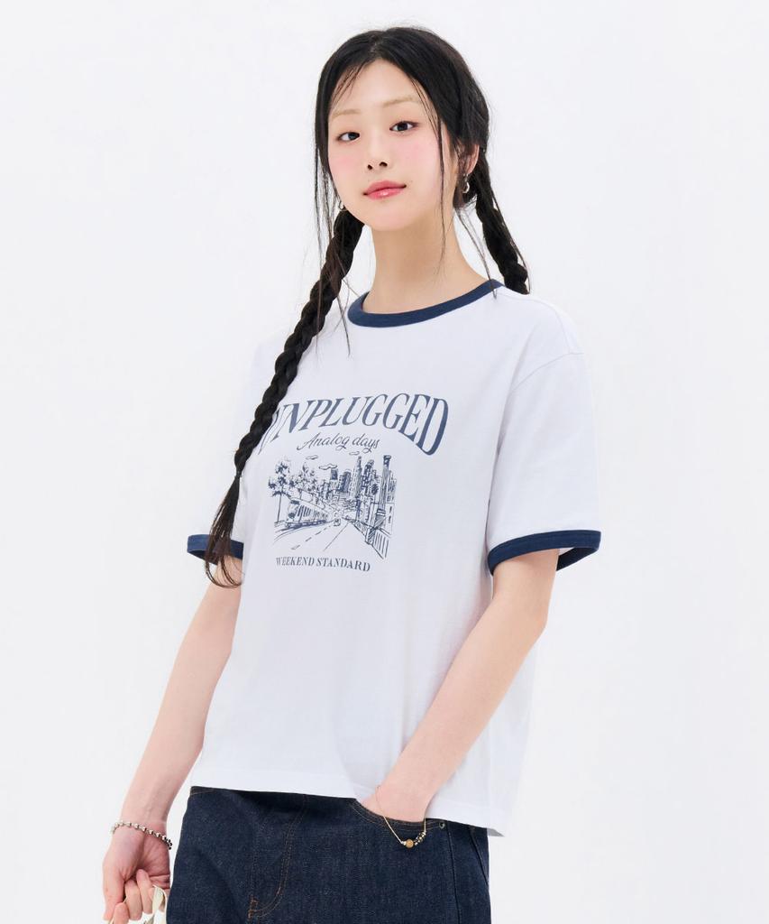 CHASECULT Unisex Ringer Graphic Short Sleeve T-Shirt-Fbzu5805C01