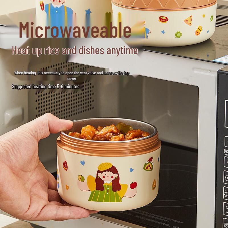 Shengjia 304 Stainless Steel Insulated Microwaveable Lunch Box Set