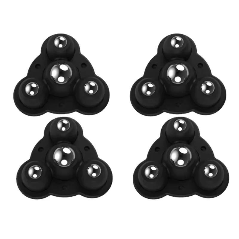 Neues 4-teiliges selbstklebendes Typ Mute Ball Universalrad 300 kg 4 Kugeln Möbelrollen Räder Edelstahlrad 360° Drehung