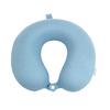 Cuscino da viaggio per il supporto del collo, colore unito, extra morbido, traspirante, anti-affaticamento, ergonomico, a forma di U.