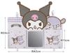Skater Mini Pocket Mirror for Getting Ready in the and with Sanrio and Kuromi Perfect for Girls and Morning, Grooming, More, Wall-Mounted, Design,
