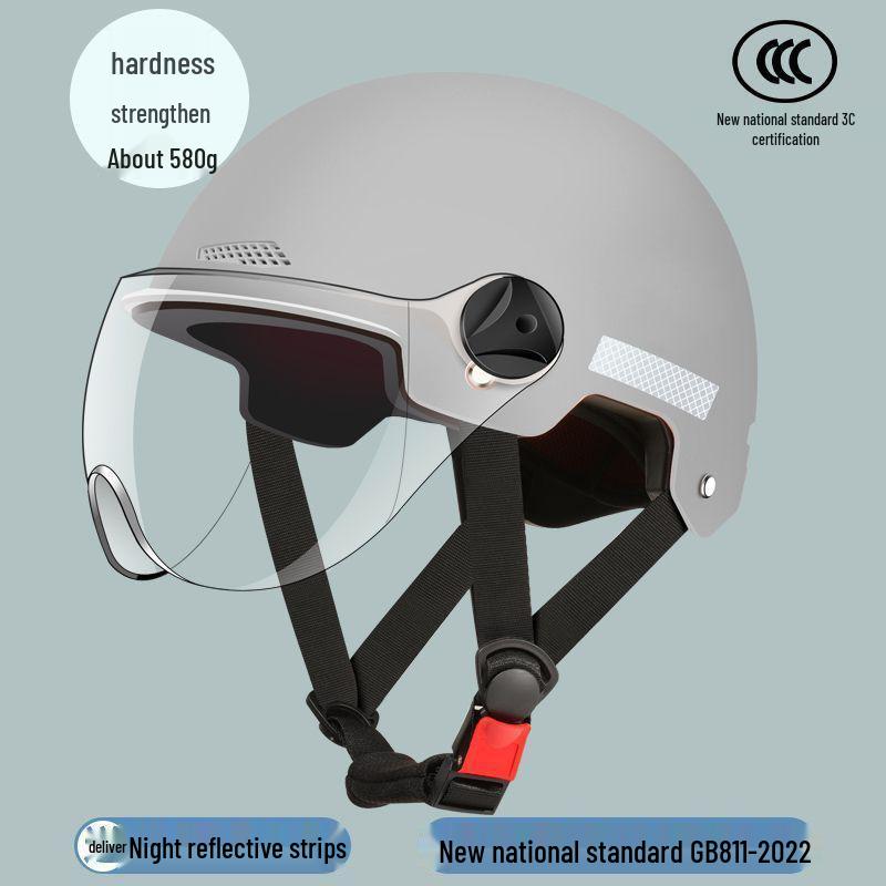 

3C Standard Electric Bicycle Helmet for Men & Women, Sun Protection, Lightweight Summer Half Helmet, Suitable for Electric Scooters, In Stock