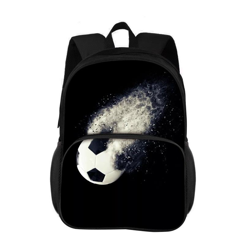 Soccer round front bag backpack, new sports style youth football print best partner for male and female students going to school