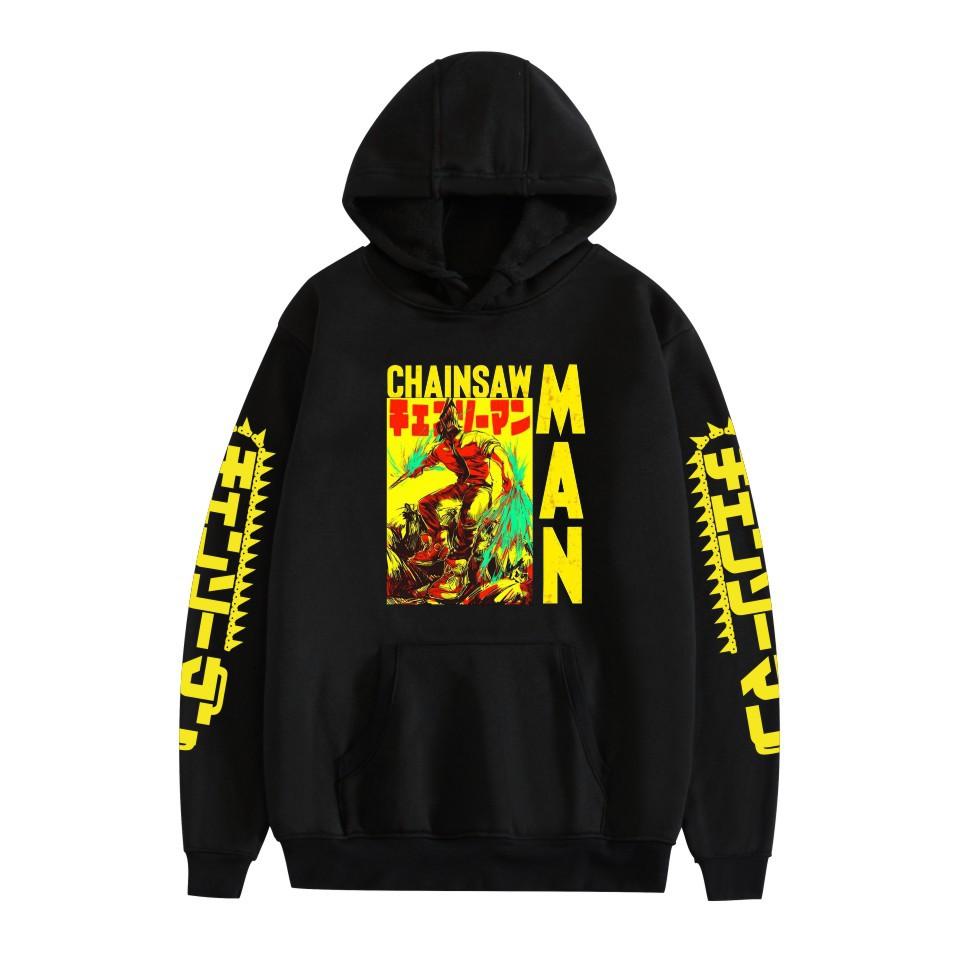 Chainsaw Man Anime Hoodies Autumn Long Sleeve Unisex Cartoon Pullovers Streetwear Graphic Clothes Sweatshirt