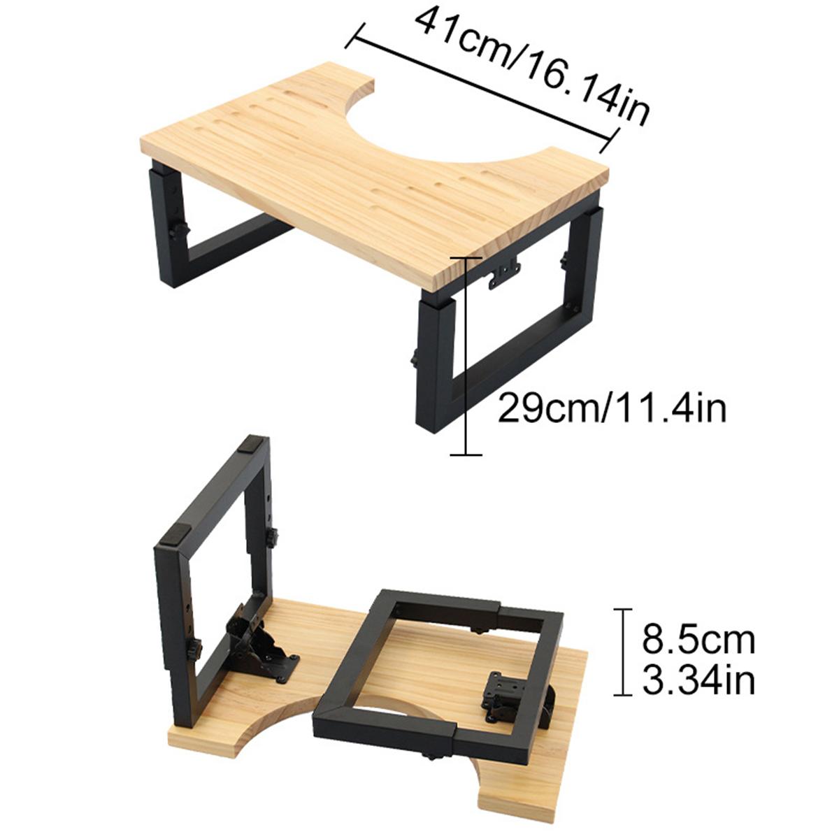 Bamboo Toilet Stool Foldable Adjustable Height Squat Stool Potty Poop Step Stool for Bathroom Improve Squatting Posture Non-Slip