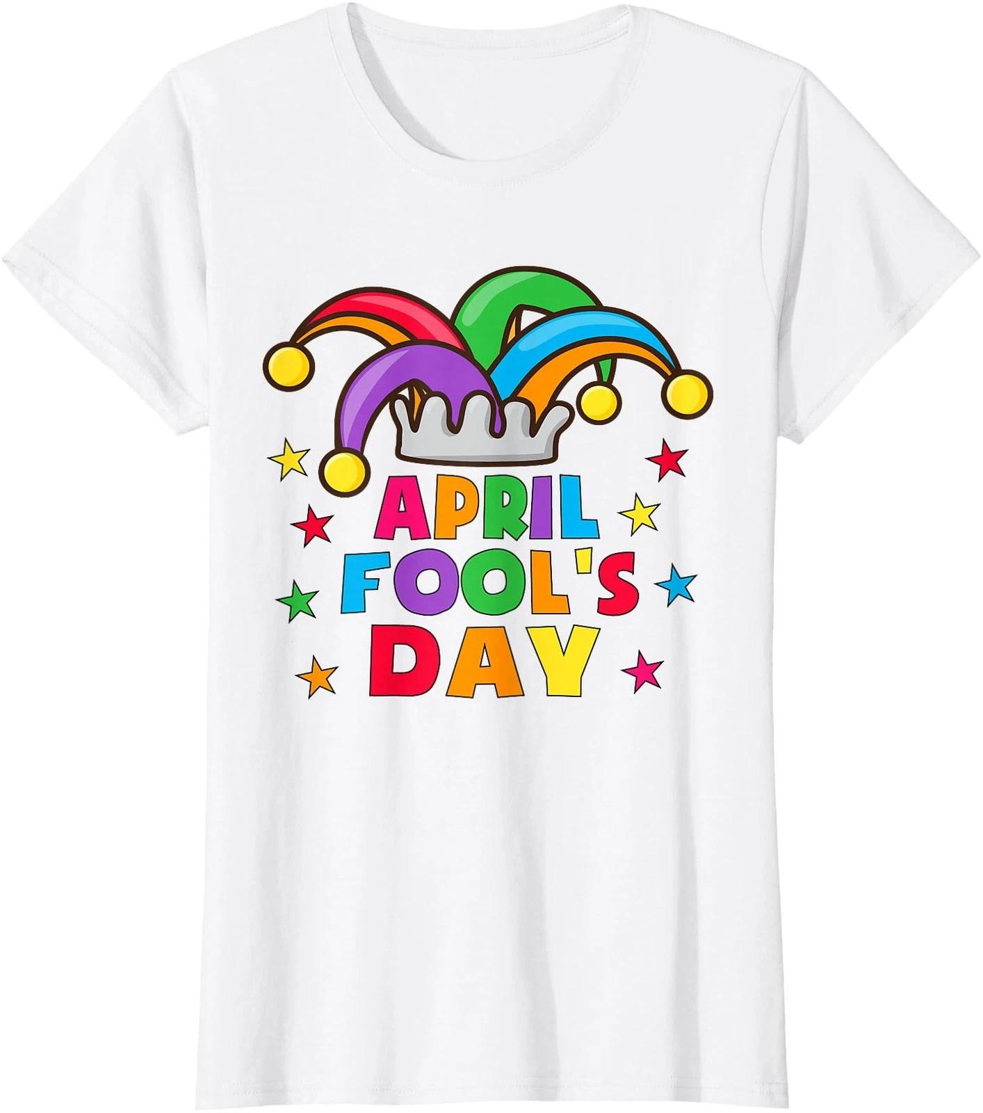 Funny April Fools Day Pranks Kit 1st April Jokes Ladies  Crewneck 100% Cotton T-shirt Mens Tees Top S