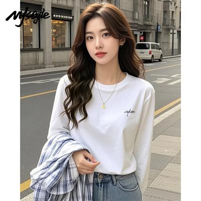 MJ STYLE Women's Pure Cotton Long Sleeve T-Shirt