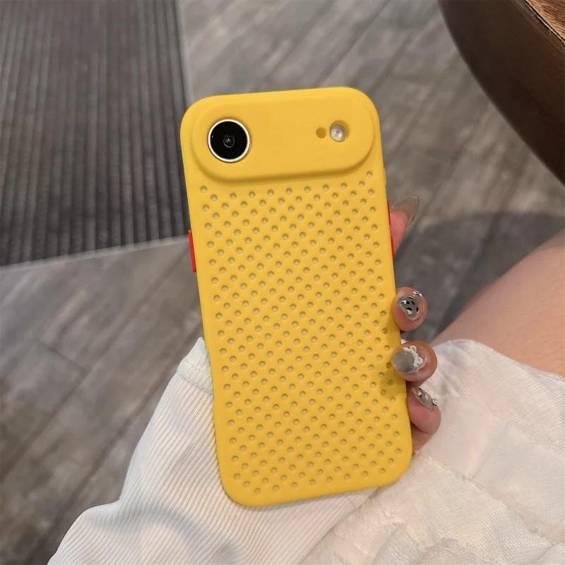 Heat Dissipation Breathable Cooling Phone Case For iPhone 17 Pro Max 17 Pro 17 Air 16 16e 15 14 Pro Max 14 15 Plus Soft Silicone Cover