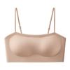 One-piece fixed cup, liquid foundation tube top, anti-light gathering, comfortable and breathable, cool feeling, thin shoulders, beautiful back