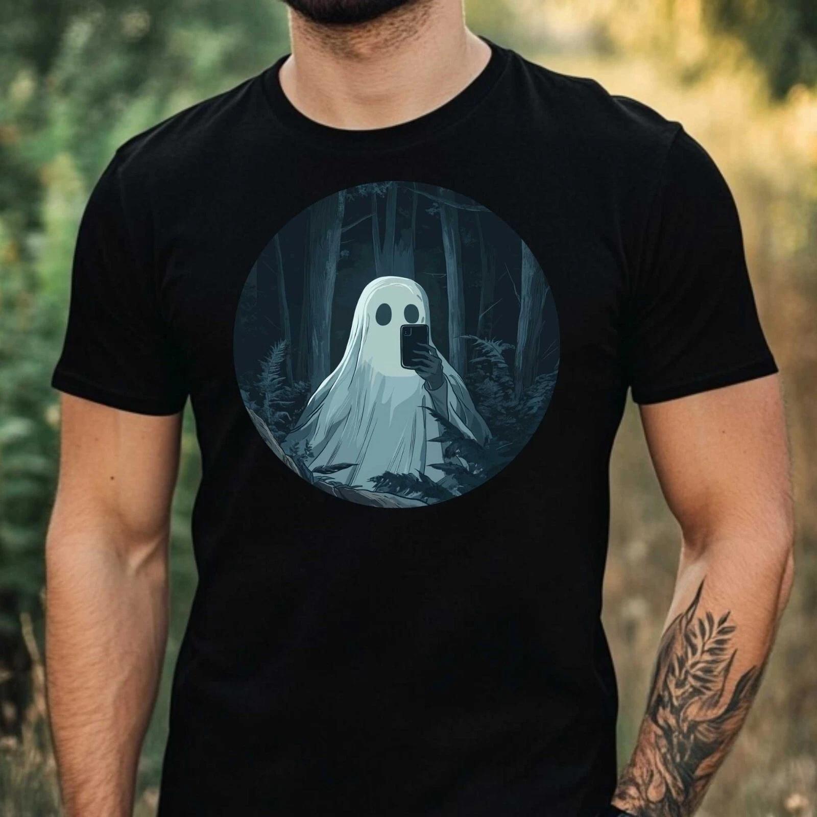 T-Shirt Herren Geister Selfie Motiv Baumwolle Größe XS bis 5XL XXXL