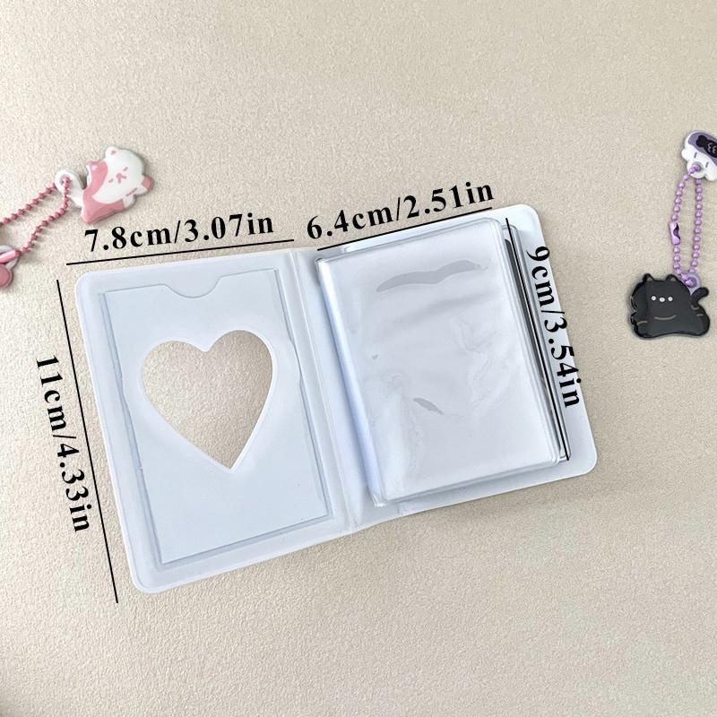 3-calowy mini album ze zdjęciami, słodki, kreskówkowy album z niedźwiedziem, serce miłosne, pusty Kpop, uchwyt na karty ze zdjęciami, Idol Star Chasing Binder, zbierz książkę