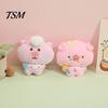 Animal Bag Decoration Cartoon Pig Plush Pendant for Backpacks, Stuffed Charm Fluffy Key Ring with Ball Chain, Decorative Soft Keychain