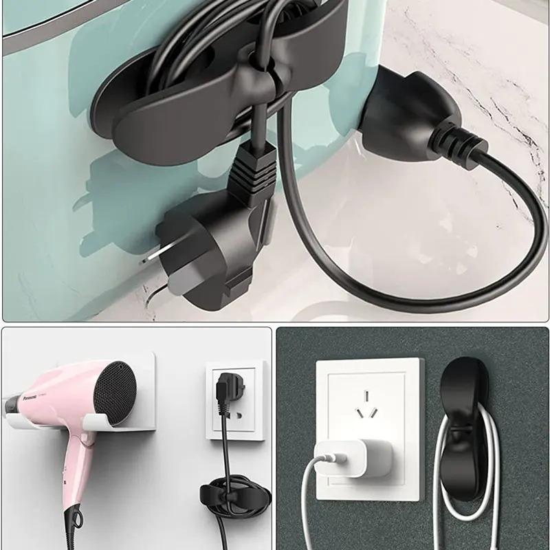Kabelorganizer mit rundem/flachem Sockel – Draht halter für Büro & Zuhause, Kabelsammler