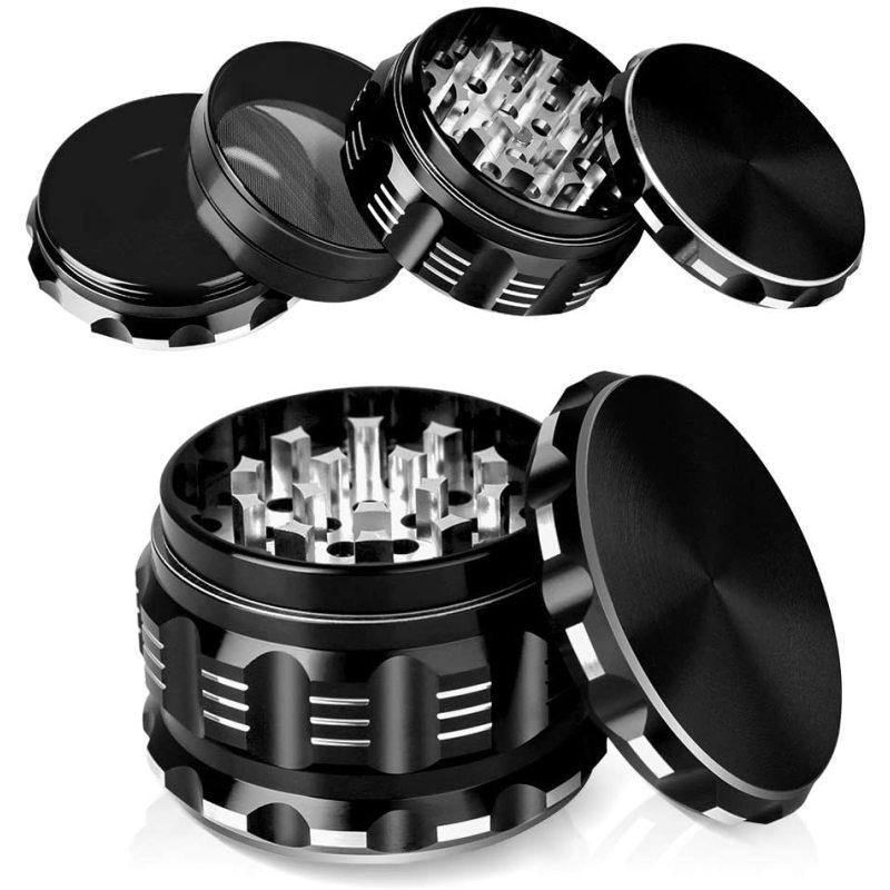 63mm Herb Grinder 4-layer Aluminum Alloy Smooth Plate Cigarette Crusher