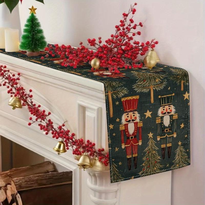 Christmas Table Runner Christmas Party Decor Rectangular Tablecloth for Festival Catering Decoration