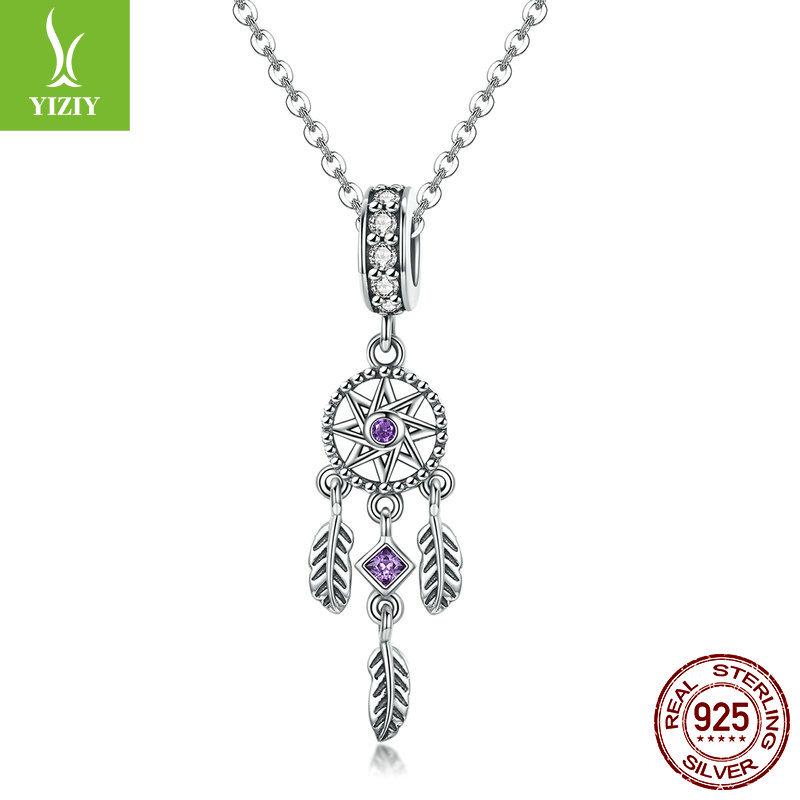 European & American Dream Catcher Necklace & 925 Sterling Silver Beaded Bracelet DIY Accessories SCC841