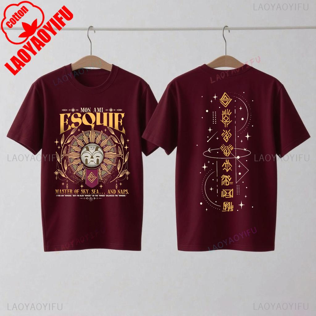 Koszulka Esquie Clair Obscur Expedition 33 Zabawna koszulka Esquie dla graczy dla fanów Prezent Moda letnia Casual Miękka bawełna Krótki rękaw Top