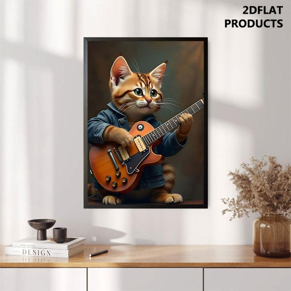 

Retro Metal Sign Rock Cats Wall Decor
