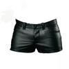 2024 European & American Solid Color PU Men's Casual Super Short Leather Pants