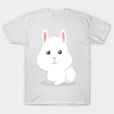 T-shirt Femme Lapin Imprimé Harajuku Kawaii T-shirt Été Manches Courtes T-shirt Femme Haut