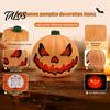 Reusable Halloween Decor Evil Pumpkin Lantern, Large LED Light Up Jack O Lantern Indoor for Party Scene, Spooky Outdoor Decoration, Trick or