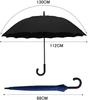 Long 16 Glass Teflon Water Repellent 210T High Strength Glass Large Sunny or Rainy Comes with Storage Pouch [Qesquilo] Umbrella, Ribs, One-touch