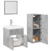 VidaXL Bathroom Furniture Set 3 Pcs Concrete Grey 3324870