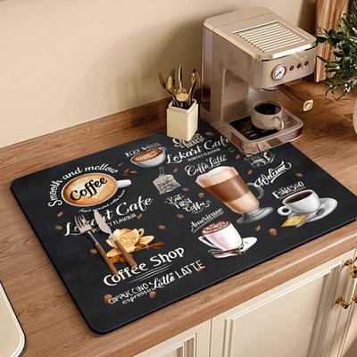 Nordic Wind Diatom Mud Kitchen Drain Mat Tableware Bowl Plate Placemat Water Control Mat Tabletop Teacup Mat Countertop Absorbent Mat