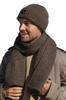 Kamea Martin Men' Winter Set - Hat + Scarf, Brown