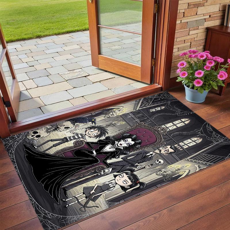 Crystal Velvet Rug Soft Non Slip Indoor Floor Mat Home DecorThe Addams Family