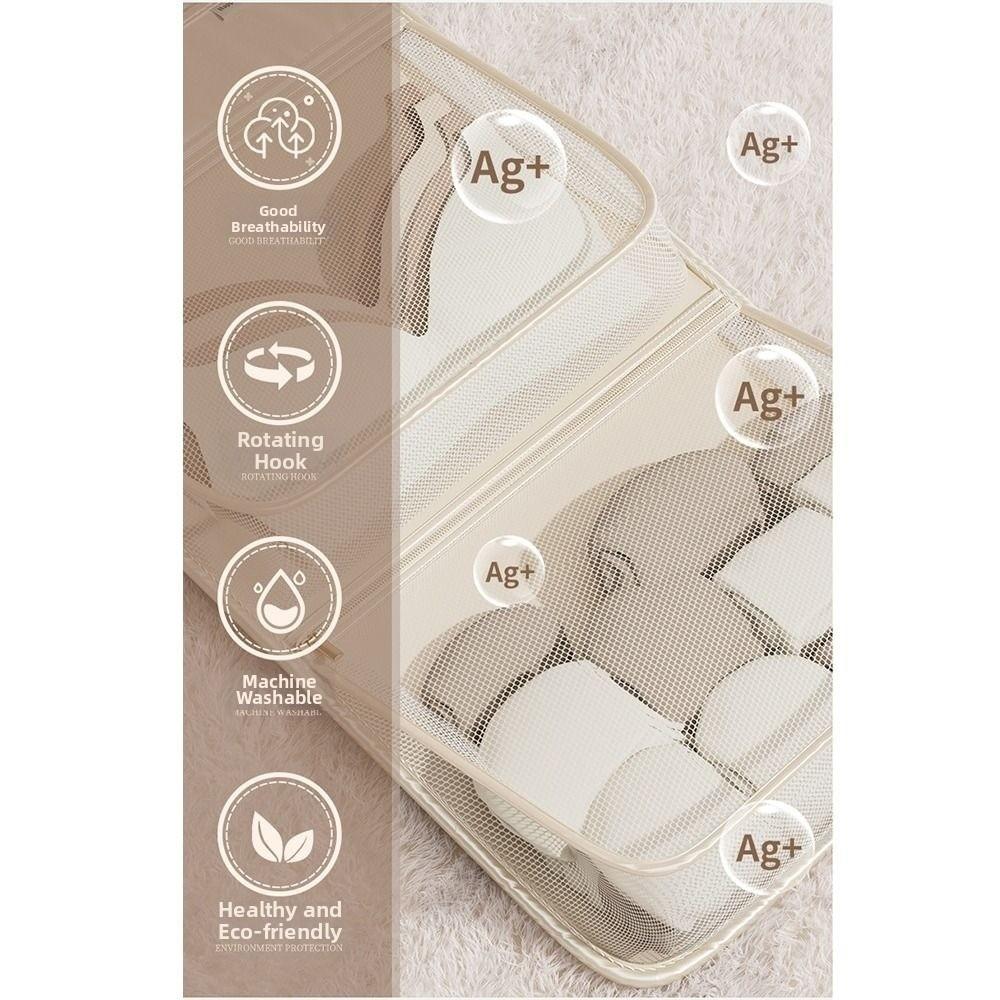 Zippered Hanging Clothes Organizer Large Capacity Closet Socks Dispenser  Home Wardrobe