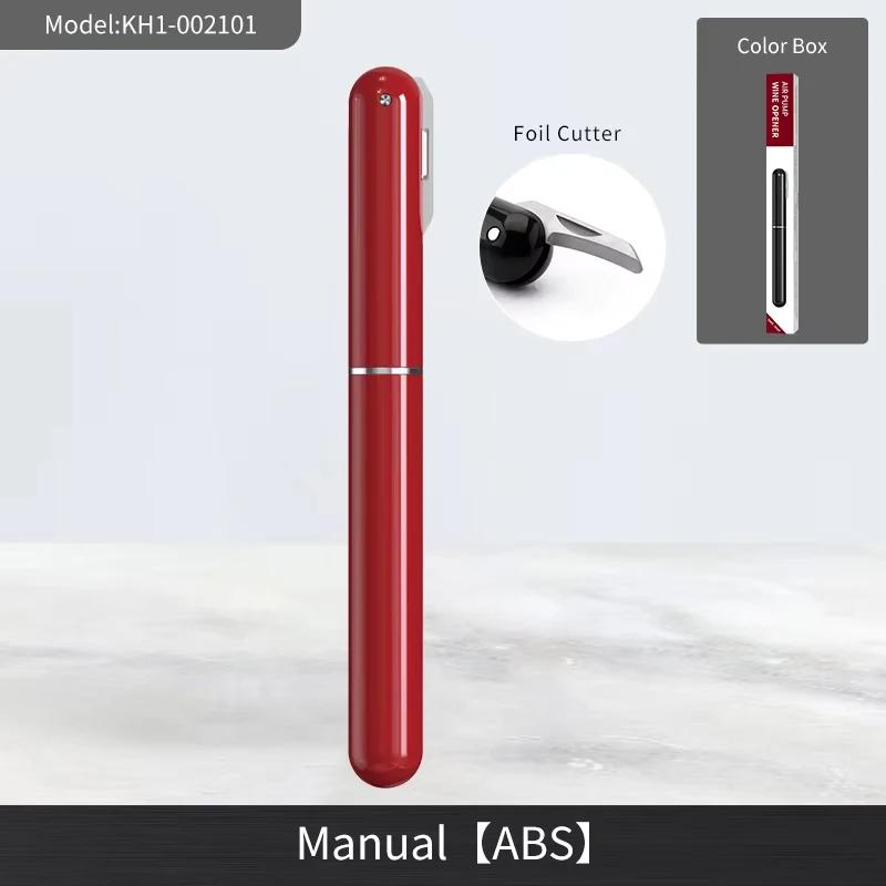 Dual Function Air Pump Wine Bottle Opener Air Pressure Cork Extractor With Foil Cutter Portable Bar Accessory