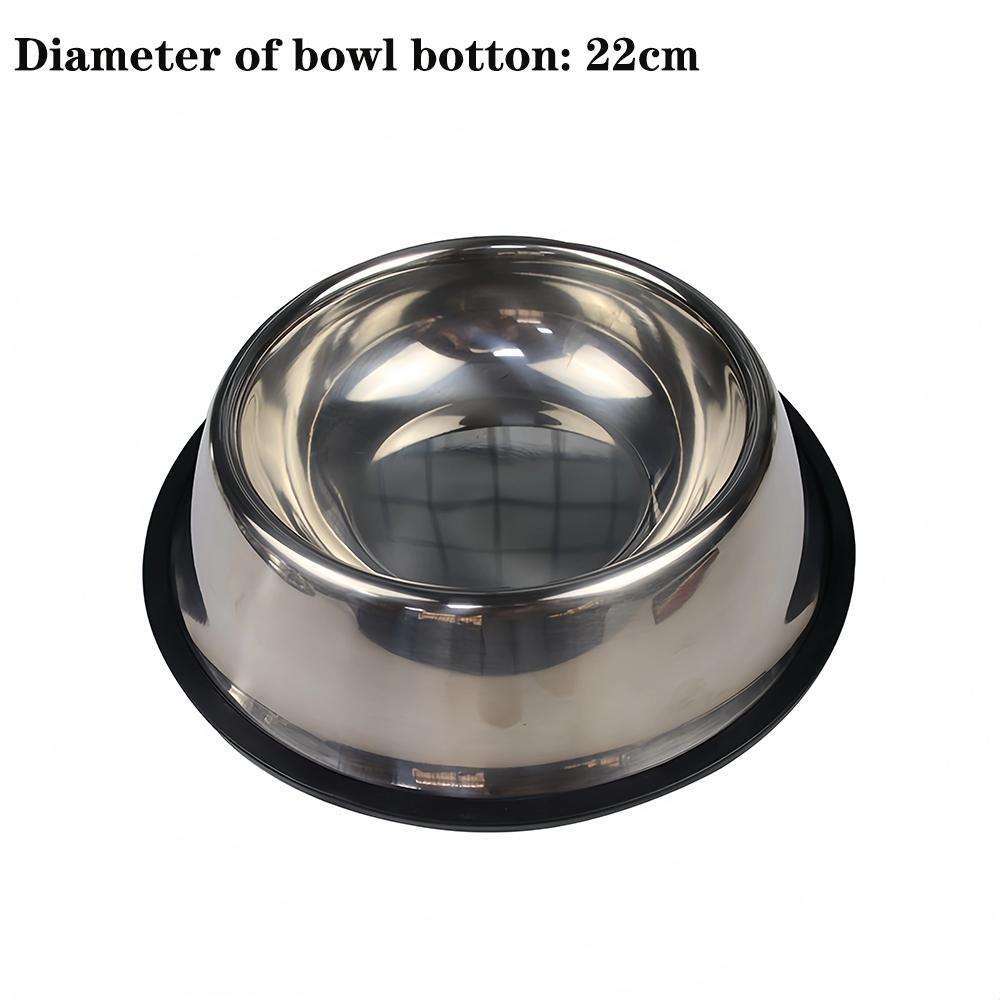 Pet Dog Cat Stainless Steel Bowl Pet Feeding Bowl Cat And Dog Drinking Bowl Metal Feeder Bowl Durable Easy To Clean 6 Sizes