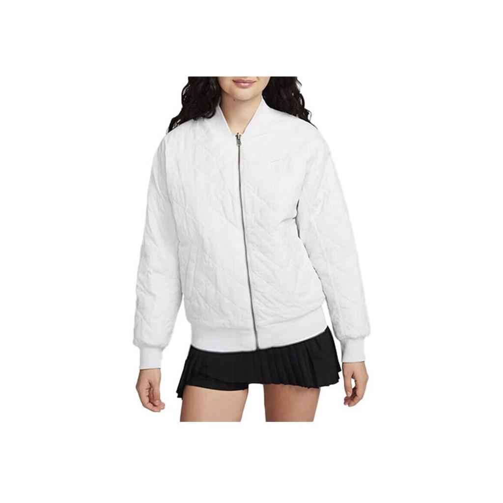 Nike Reversible Cotton Jacket With Large Logo Print And Zip Women Jacket White DV7877-025
