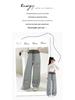 Women's Autumn 2025 Color Block Bow Casual Wide Leg Pants