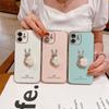 Electroplated Rabbit iPhone Case with Rhinestones - Fits iPhone 7/11/12/13/14 Pro and More