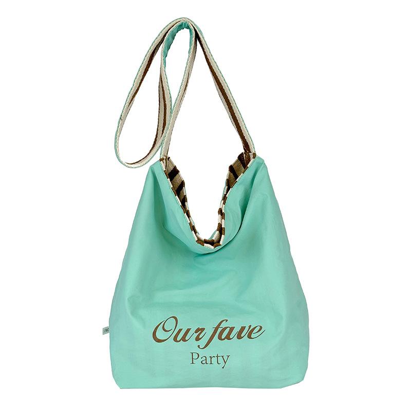 

Модная холщовая сумка с полосками и надписью, женская новая сумка на плечо