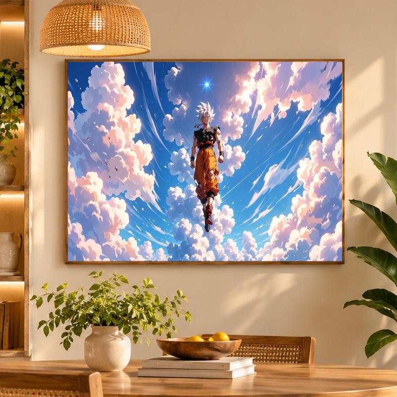 5D Diamond Painting Dragon Ball Goku DIY Full Drill Diamond Art Kit Home Decoration