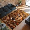 Fox Theme Crystal Velvet Floor Rug Personalized Custom Name Text Warm Carpet Home Decoration