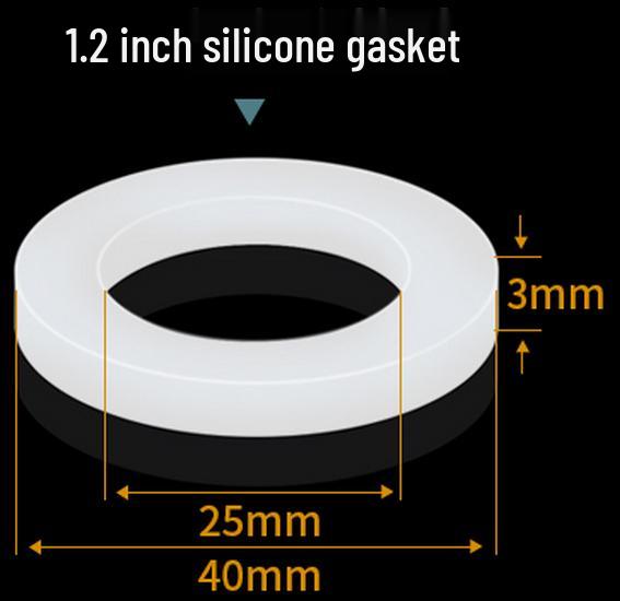 Silicone Gasket for 1-Inch Hose, Faucet, Water Meter, or Shower Head - 4 & 6 Point Sealing Ring.