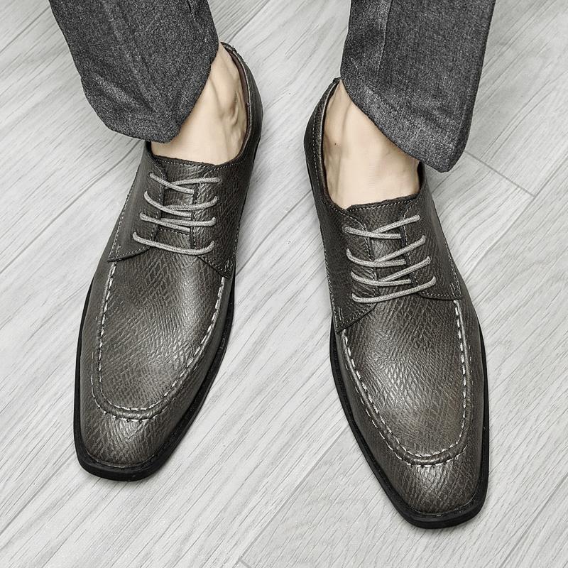 Fashion Luxury men's leather shoes High quality and comfortable gentleman style Leisure business or work plus size Flat dery shoes